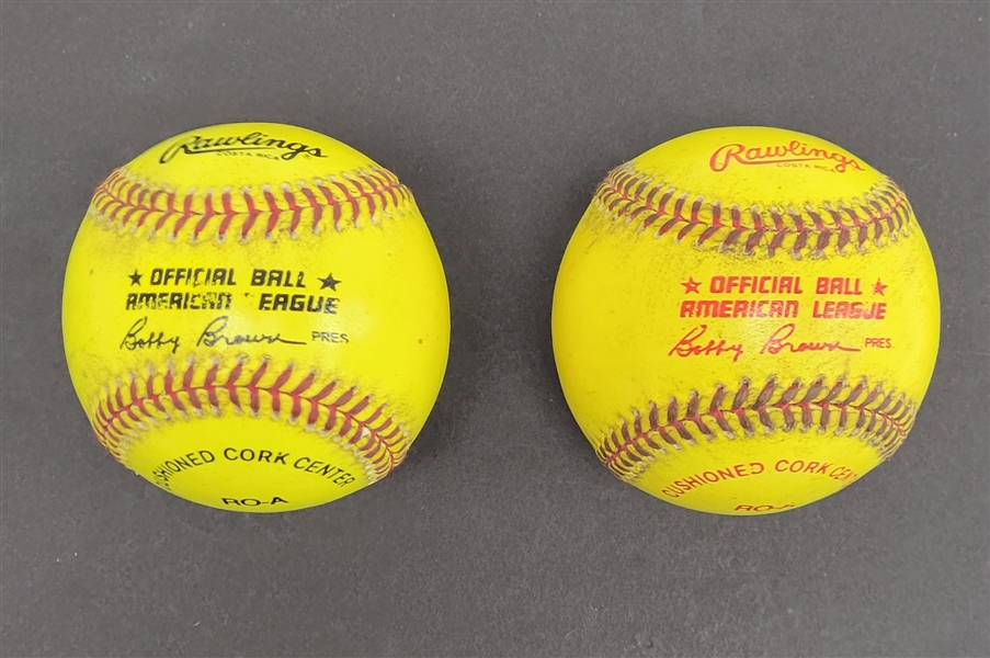 Metrodome Practice Used Experimental Night Baseballs