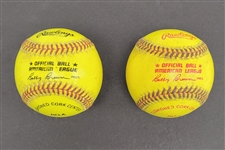 Metrodome Practice Used Experimental Night Baseballs