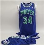 Isaiah JR Rider 1994-95 Minnesota Timberwolves Game Used Uniform