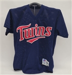 Chili Davis 1992 Minnesota Twins Game Used & Autographed BP Jersey JSA