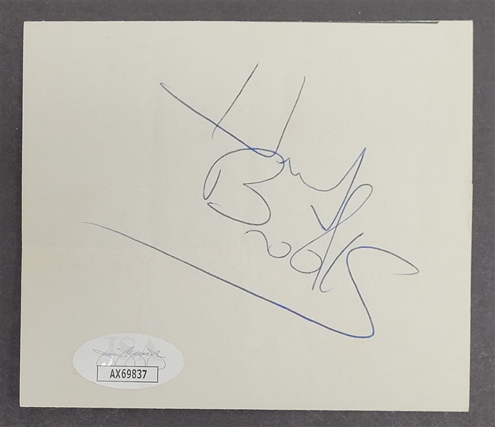 Herb Brooks Autographed Cut Signature JSA