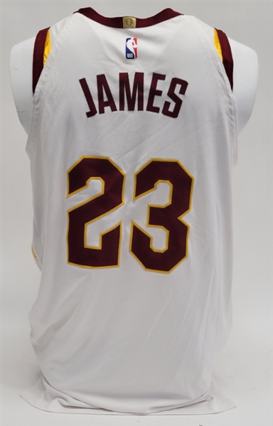 LeBron James 2017-18 Cleveland Cavaliers Game Used Jersey w/ Dave Miedema LOA