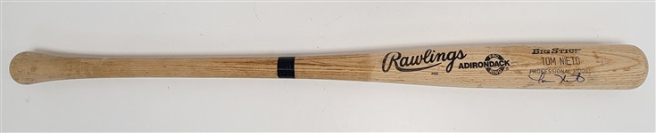 Tom Nieto 1988 Minnesota Twins Game Used & Autographed Bat