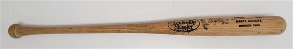 Marty Cordova 1995 Minnesota Twins Game Used & Autographed Rookie Year Bat *ROY*