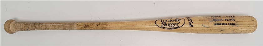 Derek Parks Minnesota Twins Game Used Bat