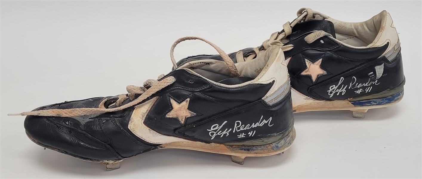 Jeff Reardon c. 1987-89 Minnesota Twins Game Used & Autographed Cleats