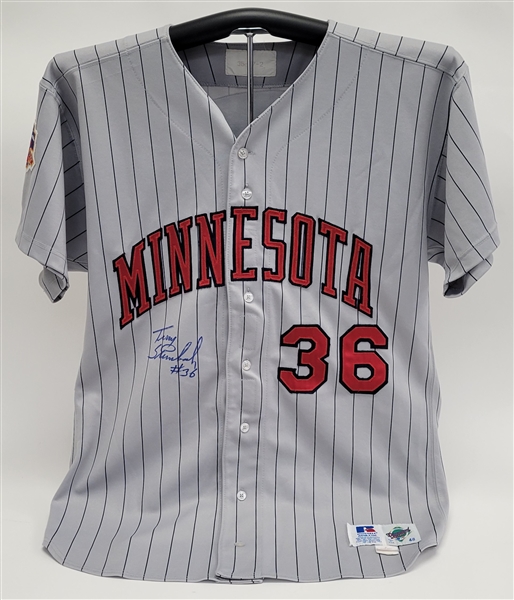 Terry Steinbach 1997 Minnesota Twins Game Used & Autographed Jersey w/ Dave Miedema LOA