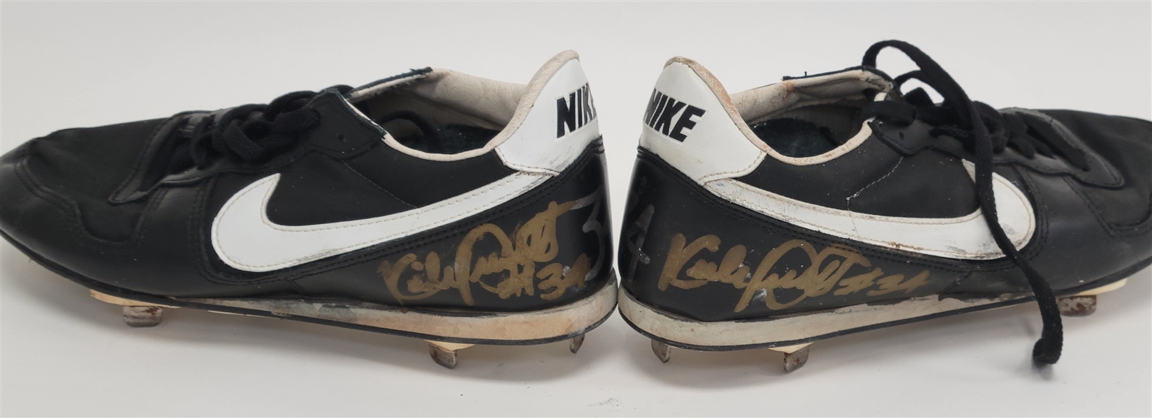 Kirby Puckett Minnesota Twins Game Used & Autographed Cleats w/ Beckett LOAs