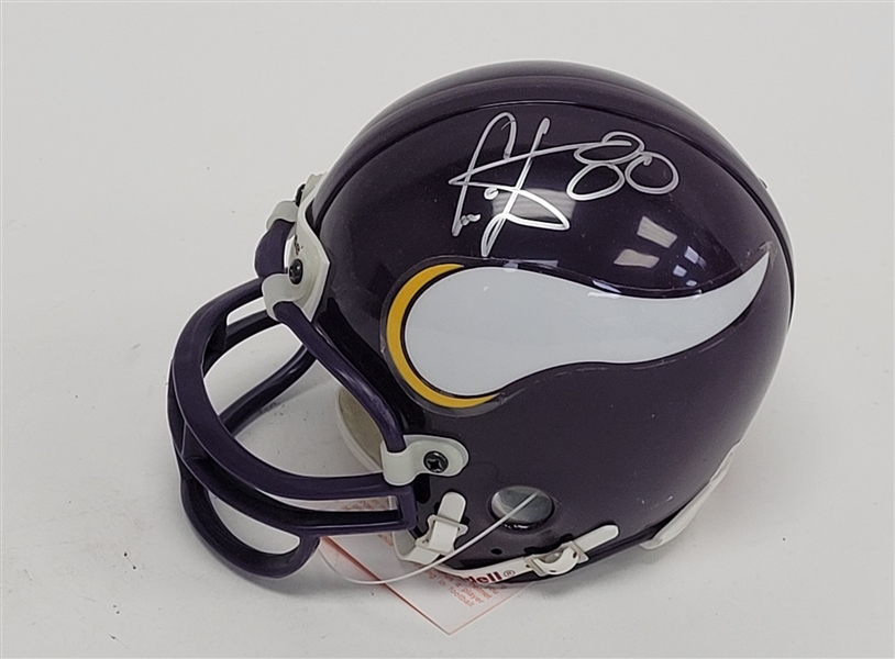 Cris Carter Autographed Minnesota Vikings Mini Helmet