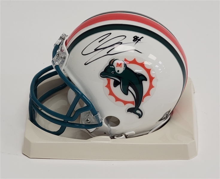 Chris Chambers Autographed Miami Dolphins Mini Helmet