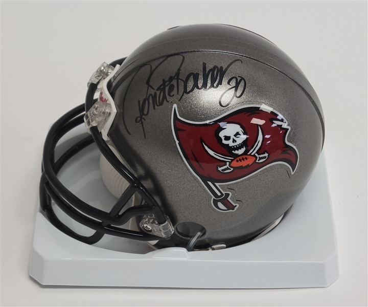 Ronde Barber Autographed Tampa Bay Buccaneers Mini Helmet