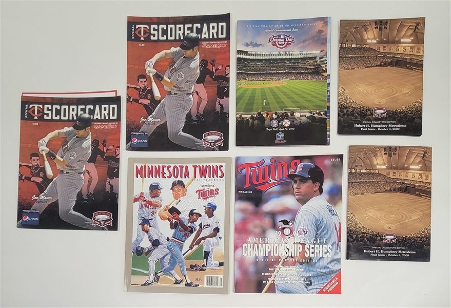 Lot of 5 Minnesota Twins Programs & Magazines