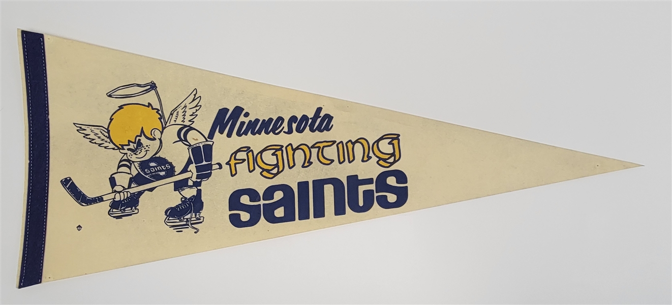 Vintage Minnesota Fighting Saints Pennant