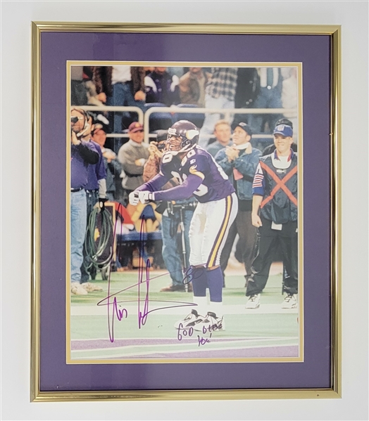 Cris Carter Autographed & Inscribed 16x20 Photo