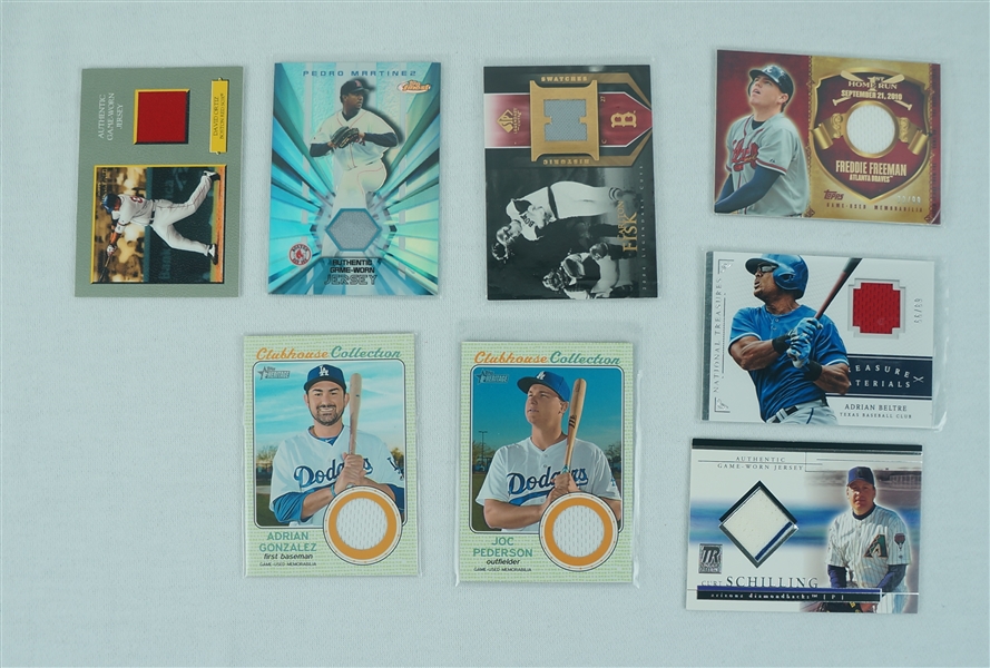 Boston Red Sox & Los Angeles Dodgers Game Used Jersey Card Collection