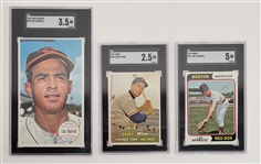 Lot of (3) Luis Aparicio & Casey Wise Vintage SGC Graded Cards