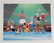 Muhammad Ali Autographed "Empty That Glove" 14.5x18.5 Animation Cel LE #521/650