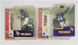 Lot of 2 Randy Moss & Daunte Culpepper McFarlane Figurines