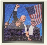 Donald Trump Photo Mosaic Framed 25x25 Display