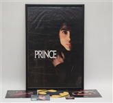 Framed 1989-90 Prince "Batman" Warner Bros. Promo Poster w/ 3 Albums w/ Letter of Provenance