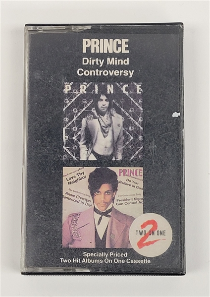 Prince "Dirty Mind" & "Controversy" Cassette Tape w/ Paisley Park Cassette Tape Framed Jacket & Letter of Provenance