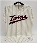 Joe Mauer 2012 Minnesota Twins Game Used Throwback Jersey MLB & Photomatched to 4/23/12