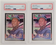 Lot of (2) Kirby Puckett 1985 Leaf #107 Rookie Cards PSA 9