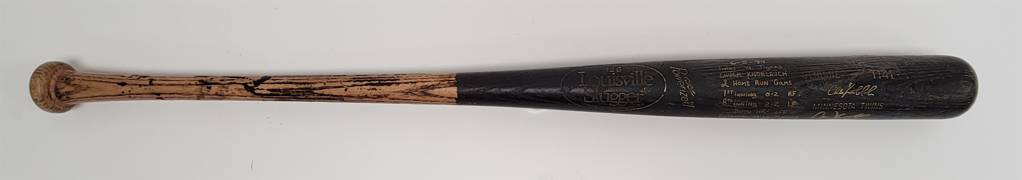 Chuck Knoblauch 6/5/94 Minnesota Twins Game Used & Autographed 2 HR Game Bat w/ Letter of Provenance