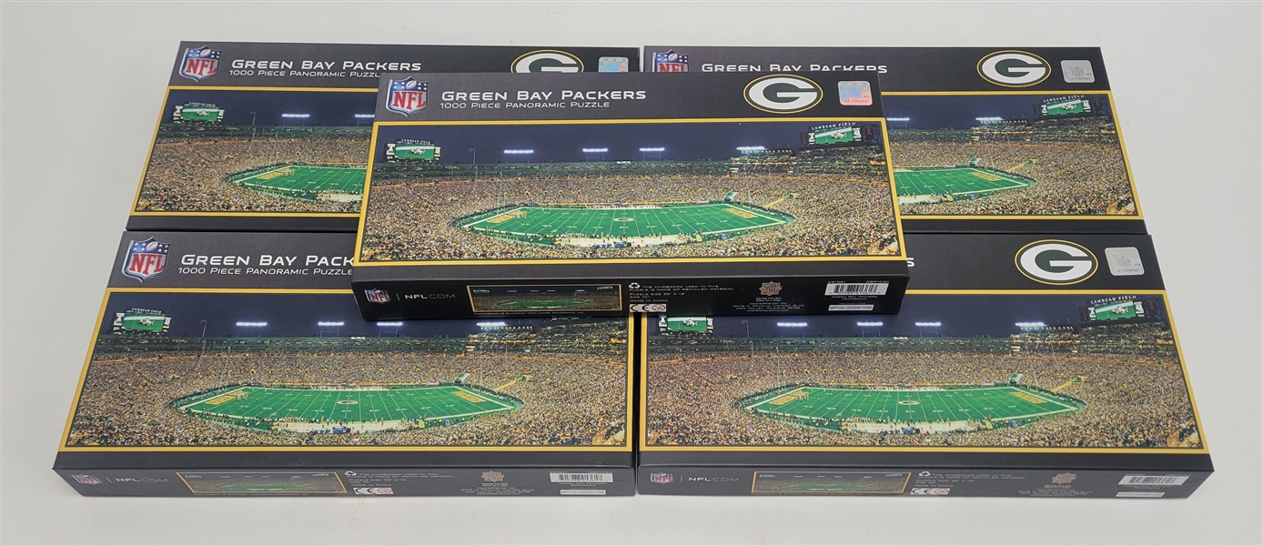 Lot of 5 Green Bay Packers Lambeau Field Puzzles