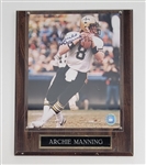 Archie Manning Autographed 8x10 Photo Plaque