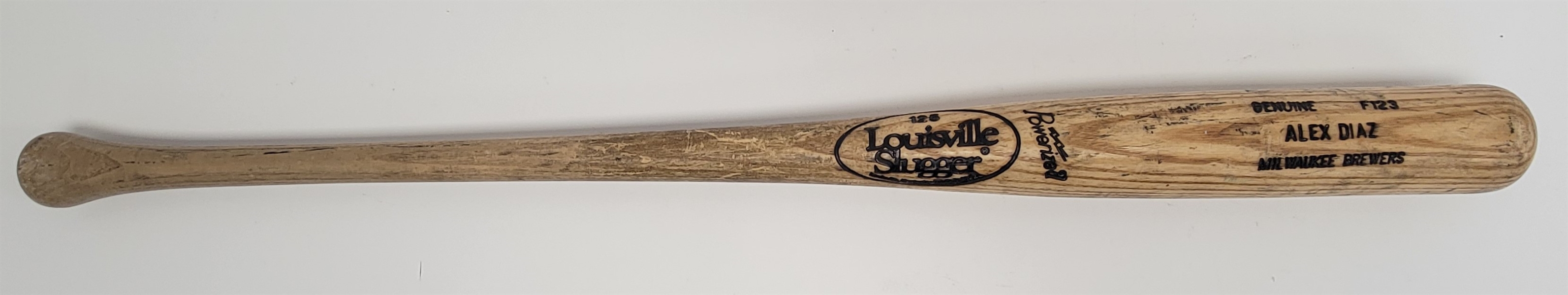 Alex Diaz c. 1993-94 Milwaukee Brewers Game Used & Autographed Bat