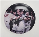 Jack Morris & Dan Gladden Dual Autographed 1991 Minnesota Twins Plate