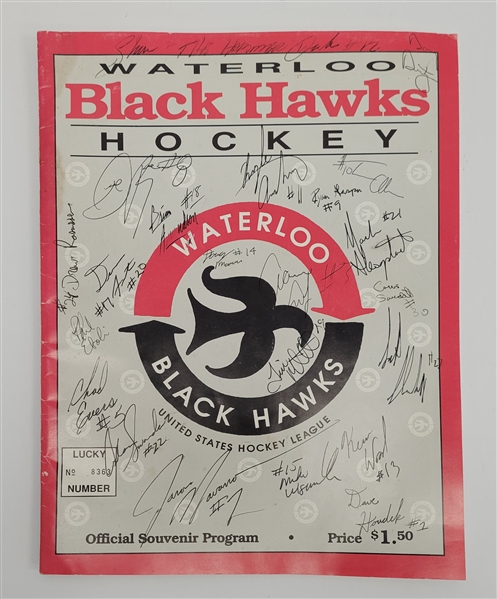 Waterloo Black Hawks Team Signed Program