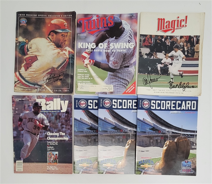 Lot of 7 Minnesota Twins Programs & Magazines