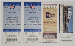 Lot of 4 Minnesota Twins Tickets w/ 2 From Metrodome Final Season