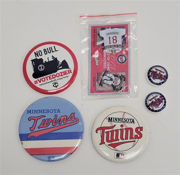 Lot of 6 Minnesota Twins Pins & Buttons