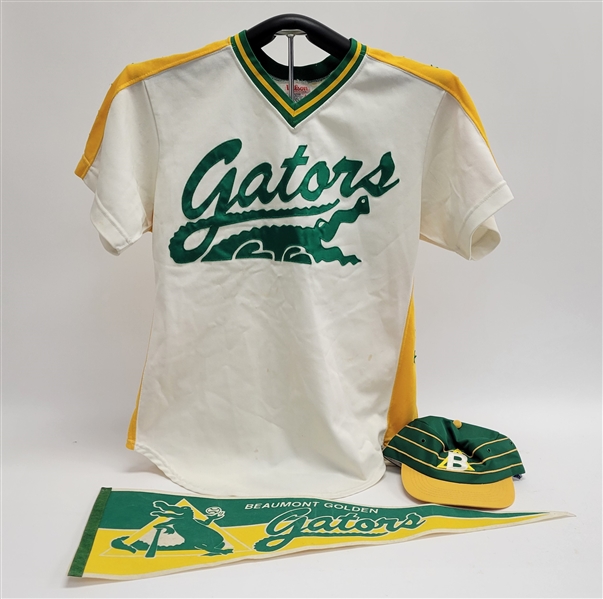 Beaumont Golden Gators Lot of 3 - Jersey, Pennant, & Hat