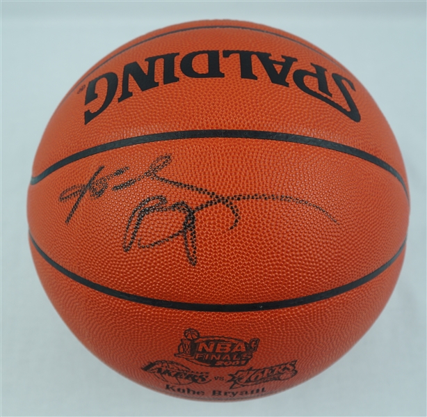 Kobe Bryant Autographed 2001 NBA Finals Basketball PSA/DNA & JSA LOA