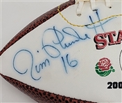 Jim Plunkett Autographed 2000 Stanford Rose Bowl Mini Football