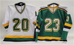 Lot of 2 Dino Ciccarelli & Brian Bellows Autographed Custom Jerseys Beckett