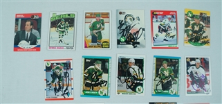 Minnesota North Stars Lot of 21 Autographed Hockey Cards