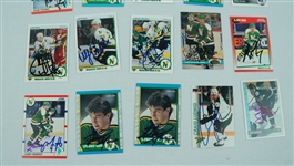 Minnesota North Stars Lot of 21 Autographed Hockey Cards