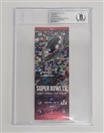 Tom Brady Autographed & Inscribed Super Bowl LV Commemorative Ticket Beckett Slabbed