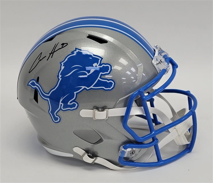 Aidan Hutchinson Autographed Detroit Lions Full Size Replica Helmet Beckett