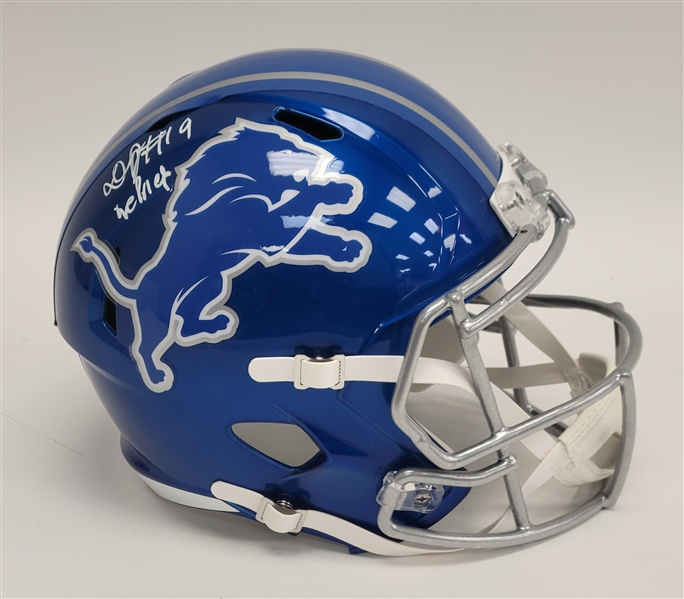 Donovan Peoples-Jones Autographed & Inscribed Detroit Lions Full Size Flash Replica Helmet