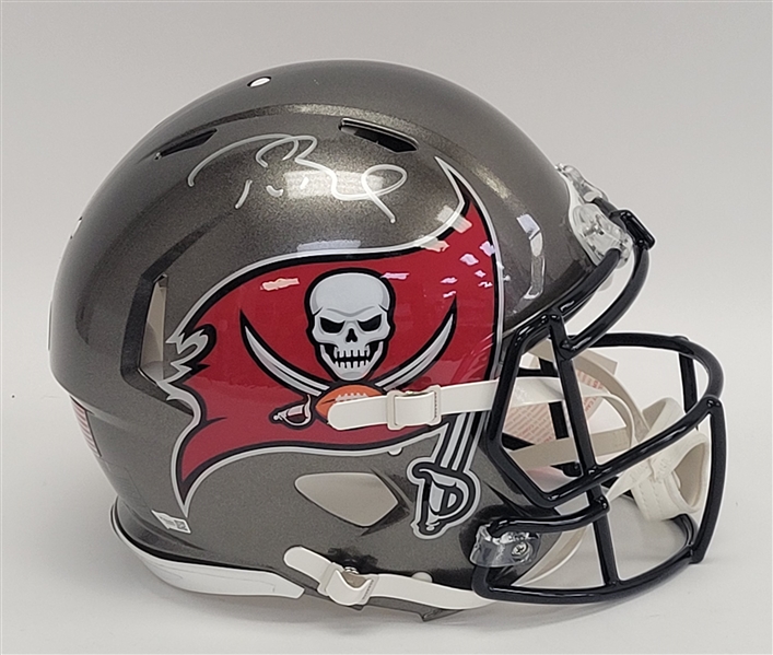Tom Brady Autographed Tampa Bay Buccaneers Full Size Authentic Helmet Fanatics
