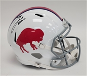 Josh Allen Autographed Buffalo Bills Full Size Throwback Replica Helmet Beckett