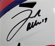 Josh Allen Autographed Buffalo Bills Full Size Throwback Replica Helmet Beckett