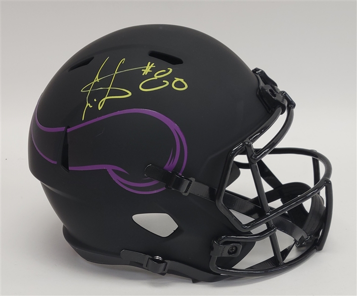 Cris Carter Autographed Minnesota Vikings Full Size Eclipse Replica Helmet