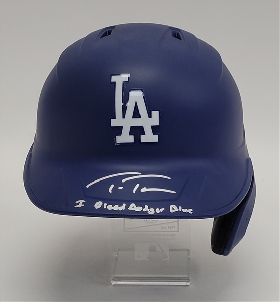 Trea Turner Autographed & Inscribed Los Angeles Dodgers Full Size Batting Helmet Beckett